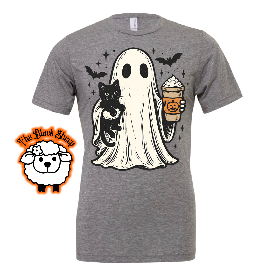 Spooky Sips & Black Cats Tee