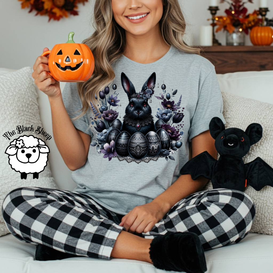 Gothic Black Bunny Tee
