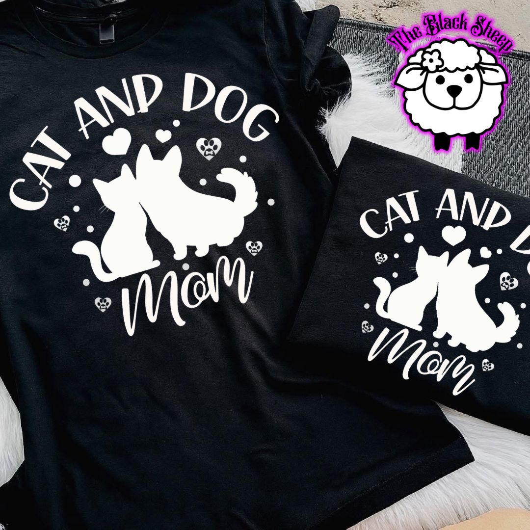 Cat & Dog Mom Tee