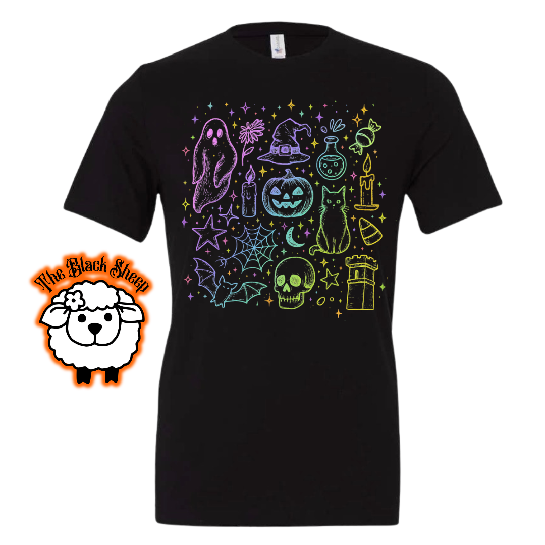 Neon Spooky Icons Tee