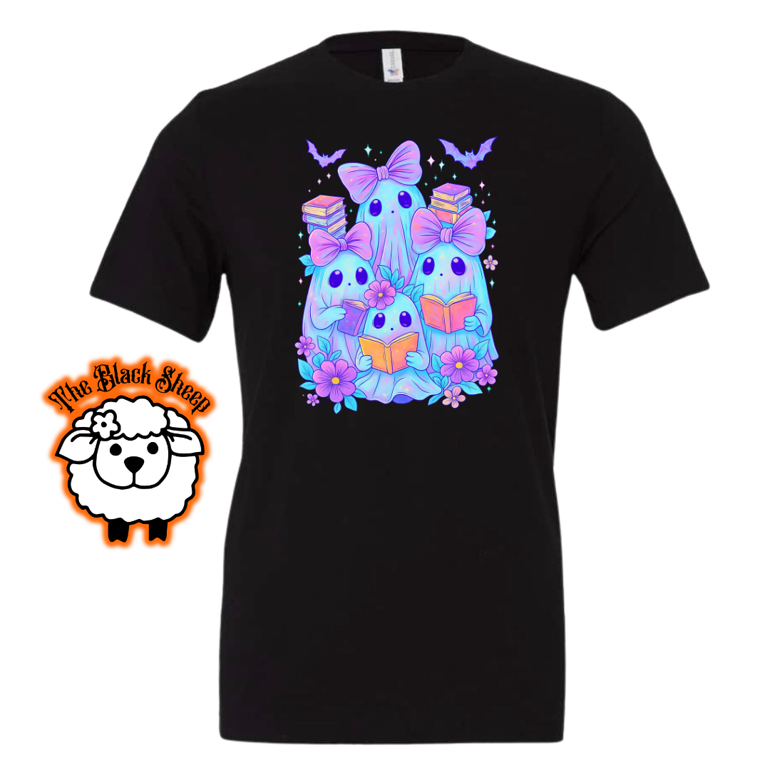 Spooky Book Club Ghosts Tee