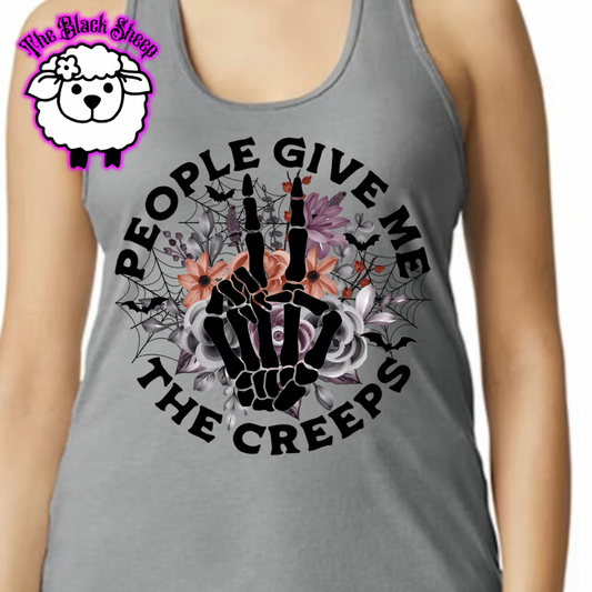 People Give Me The Creeps Skeleton Tank