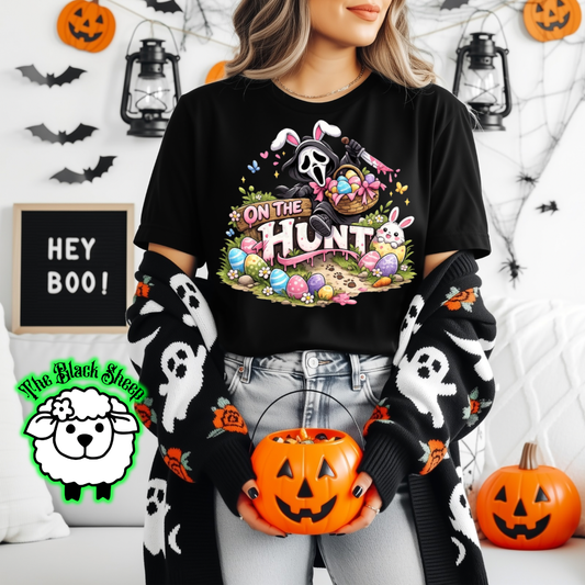 “On The Hunt” Bunny Ghostface Tee
