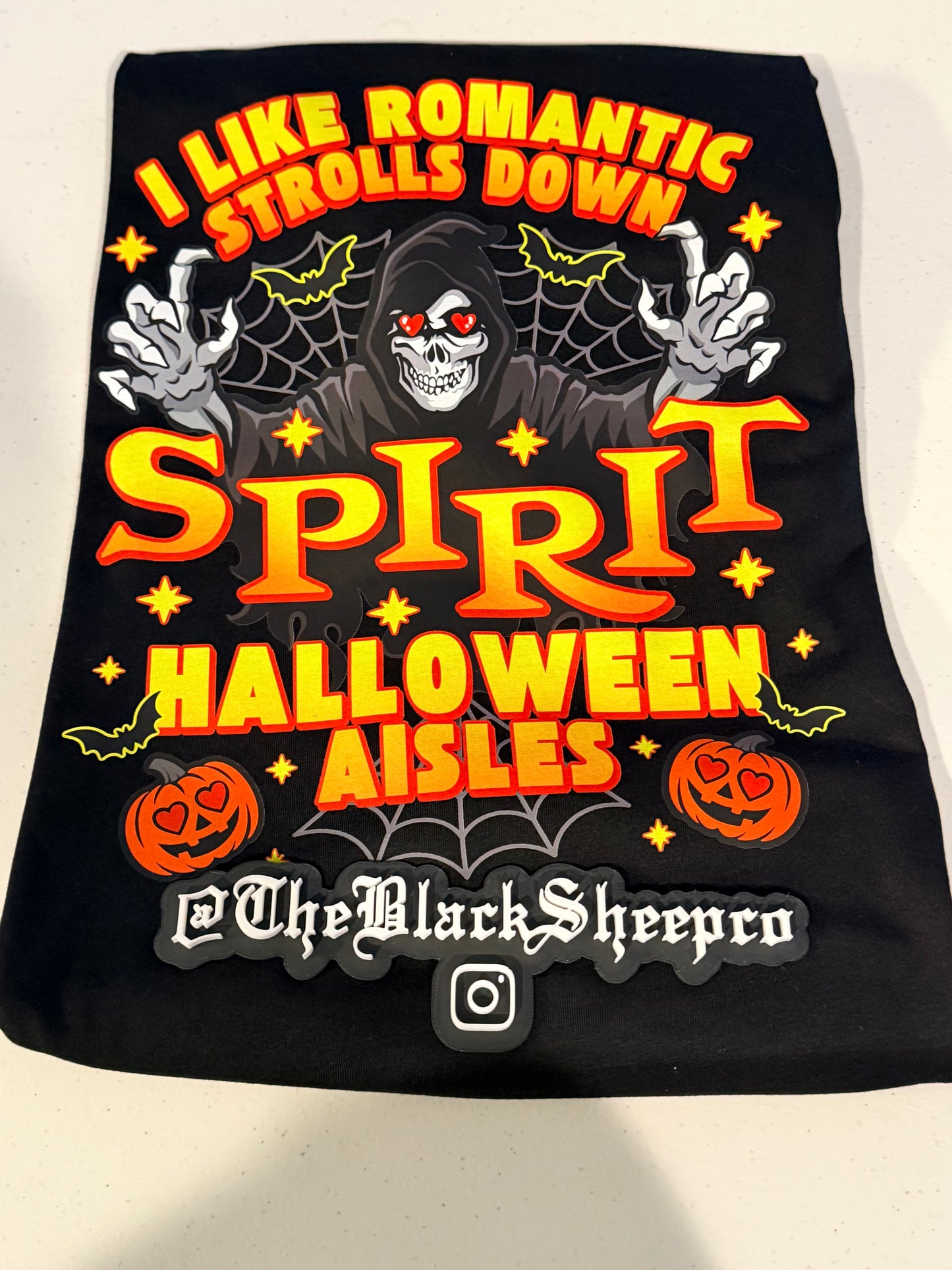 I Like Romantic Strolls Down Spirit Halloween Aisles Tee